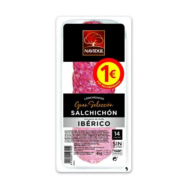 SALCHICHON IBERICO NAVIDUL 40GR PVP 1.10