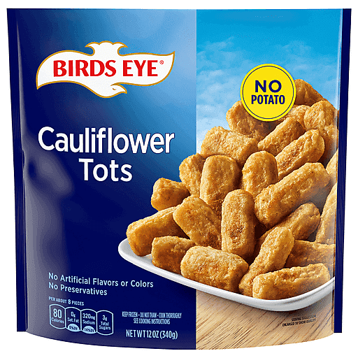 Birds Eye Cauliflower Tots, Frozen Vegetable Tots, 12 Oz Bag