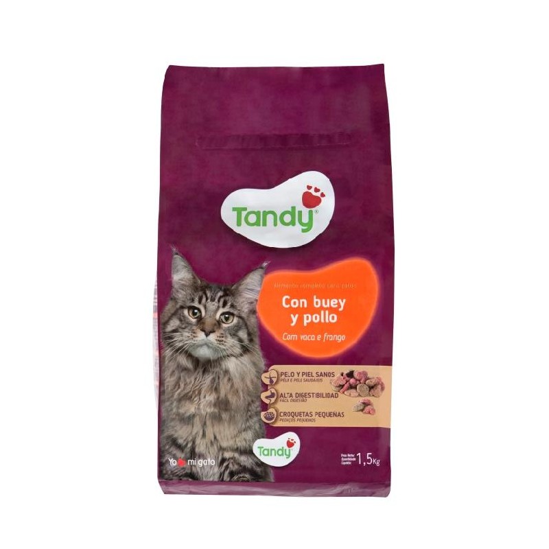 ALIMENTO GATOS CARNE TANDY 1.5 KG