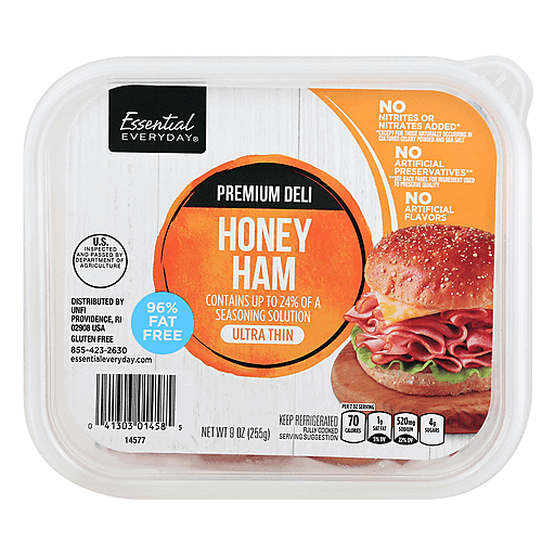 Essential Everyday, Premium Deli Ham with Natural Juices, Honey, Honey