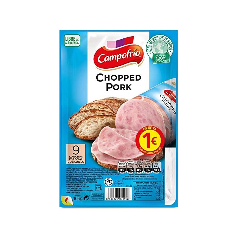 CHOPPED PORK CAMPOFRIO 105 G PVP 1E