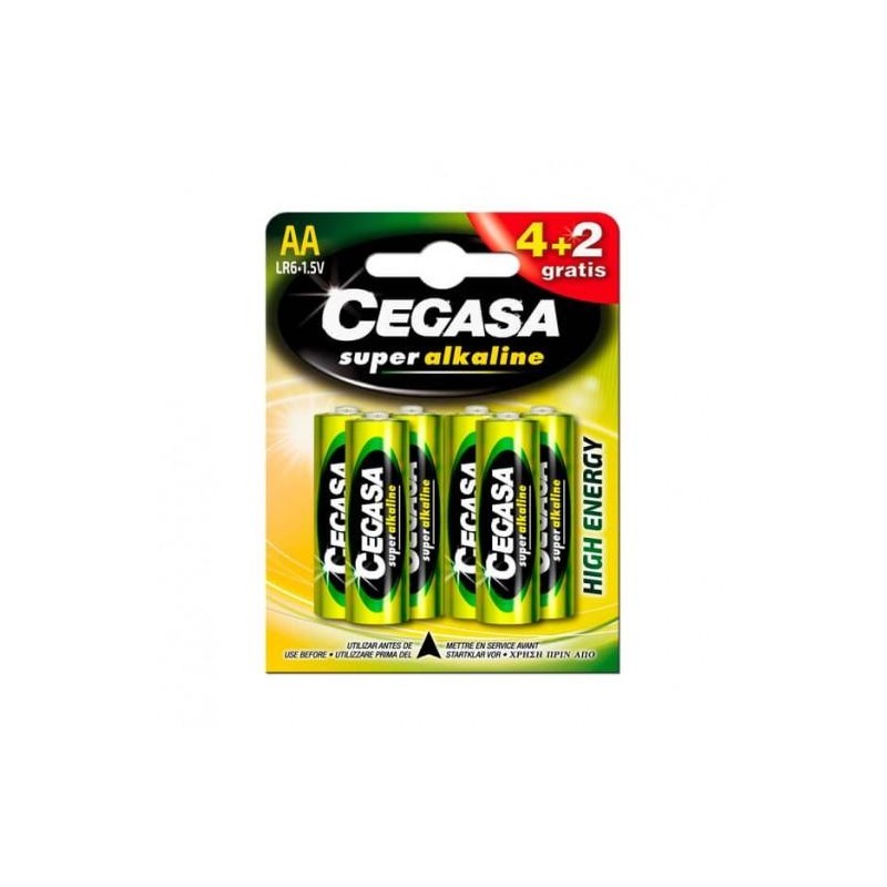 PILA CEGASA ALCALINA AA LR6 BL-4+2