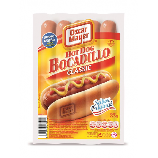 SALCHICHAS BOCADILLO O.MAYER 5 PZ.275 GR