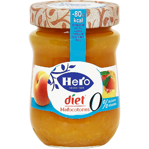 CONFITURA HERO DIET MELOCOTON 280 GR