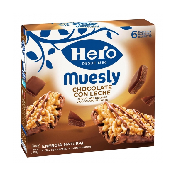 BARRITA CORNY CHOCO-LECHE 25 GR P-6