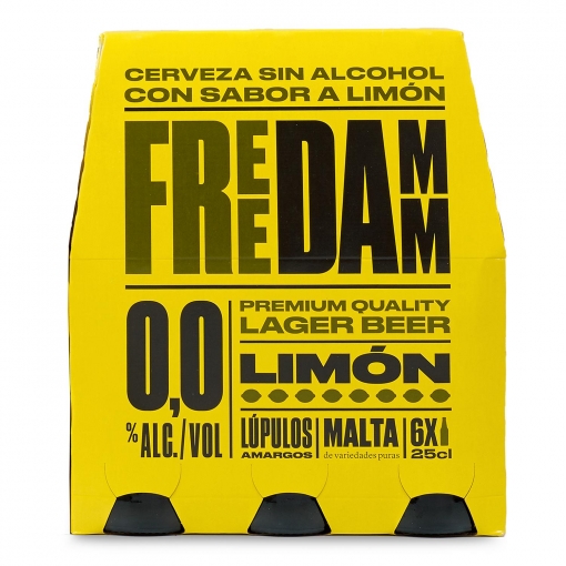 CERVEZA FREE DAMM LIMON 0,0 25 CL P-6