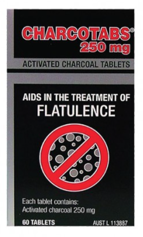 Charcotabs Activated Charcoal 250mg 60 Tablets