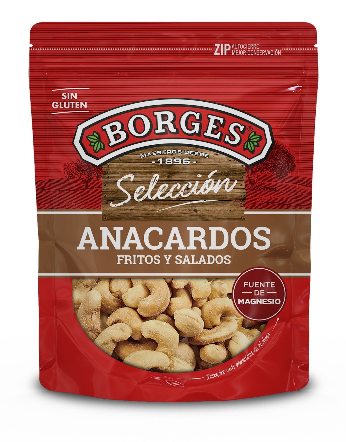 ANACARDOS FRITOS Y SALADOS BORGES 80GR