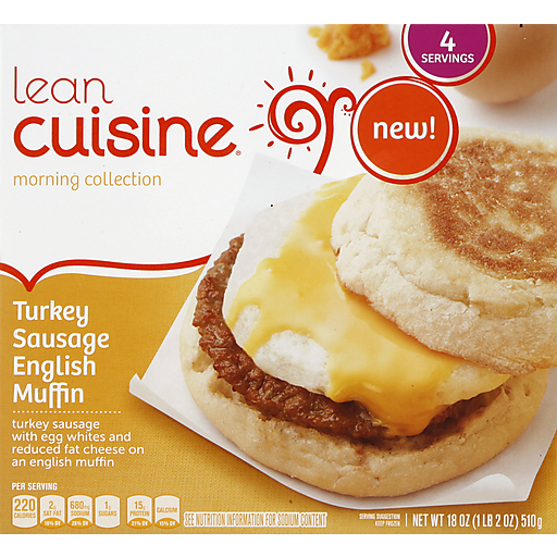 Turkey Sausage English Muffin Turkey Sausage with Egg Whites & Reduced Fat Cheese on an English