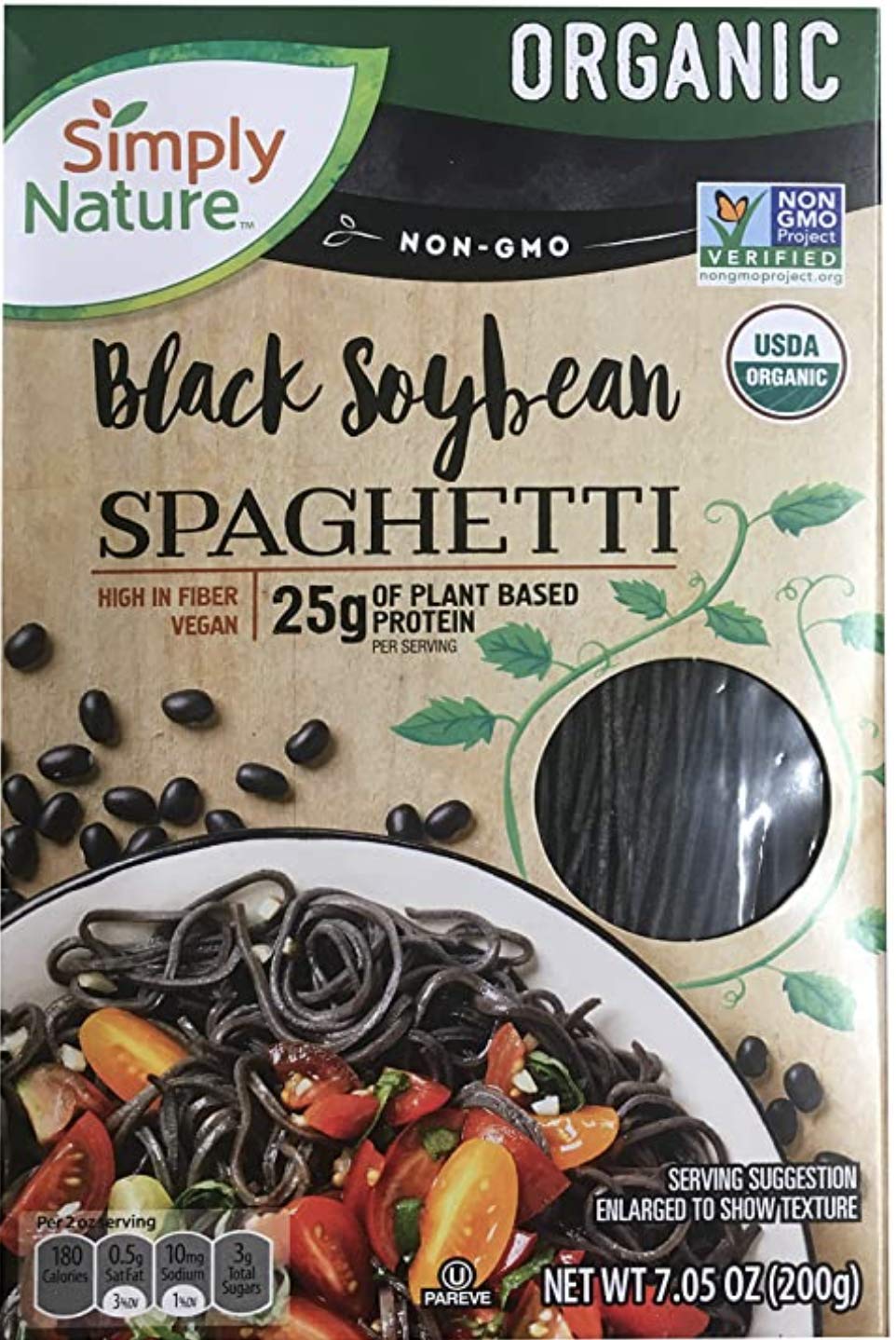 Organic Black Soybean Spaghetti Gluten Free Vegan