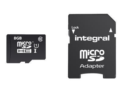 Photo of Integral 8gb Class 10 Micro SD Card With Adapter