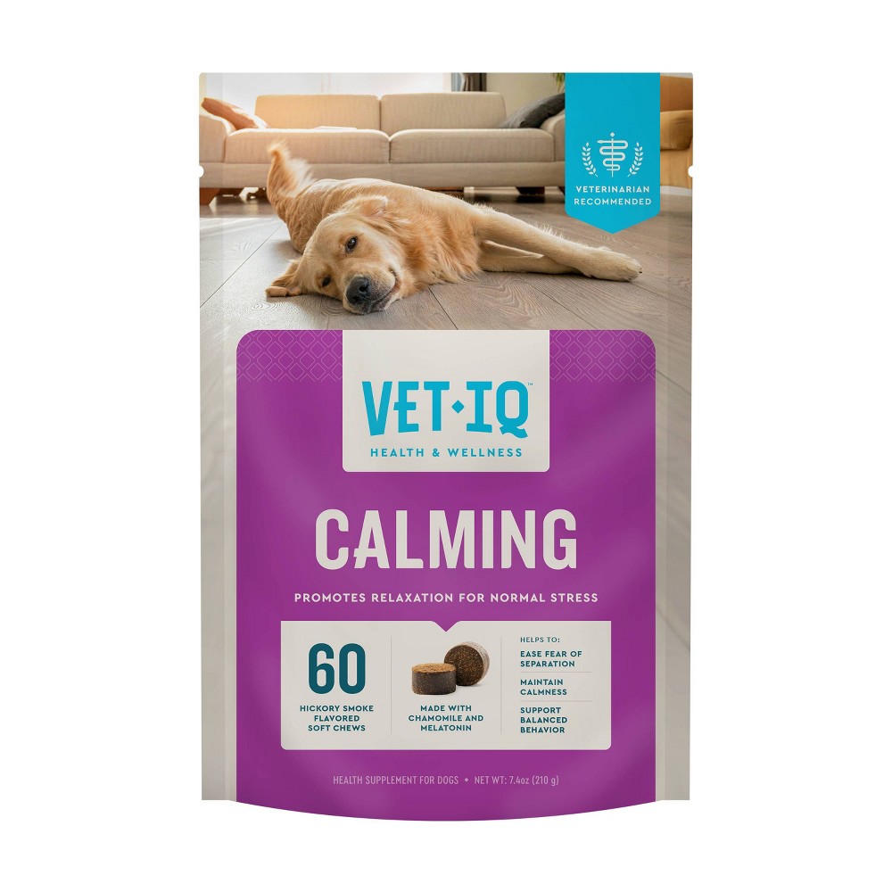 VetIQ Calming Support Supplement Soft Chews For Dogs 60ct 7.4oz