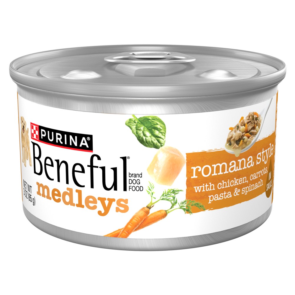 Beneful Purina Medleys Wet Dog Food Romana Style Chicken In Sauce