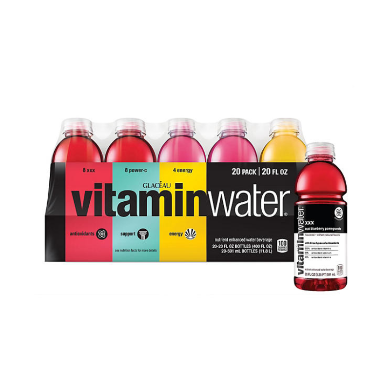 Vitaminwater Nutrient Enhanced Water Beverage, Assorted, Variety Pack