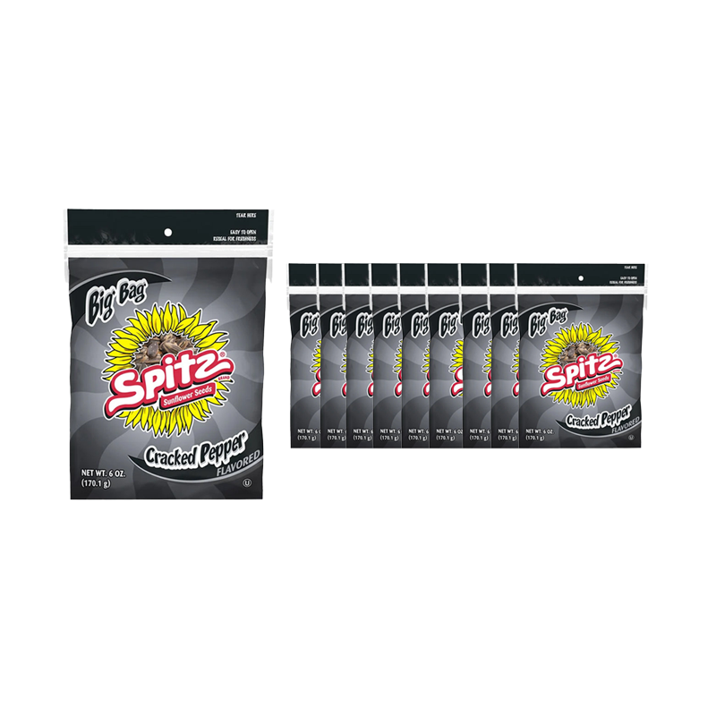 Photo of Spitz Sunflower Seeds, Cracked Pepper Flavored, Big Bag 6 Oz