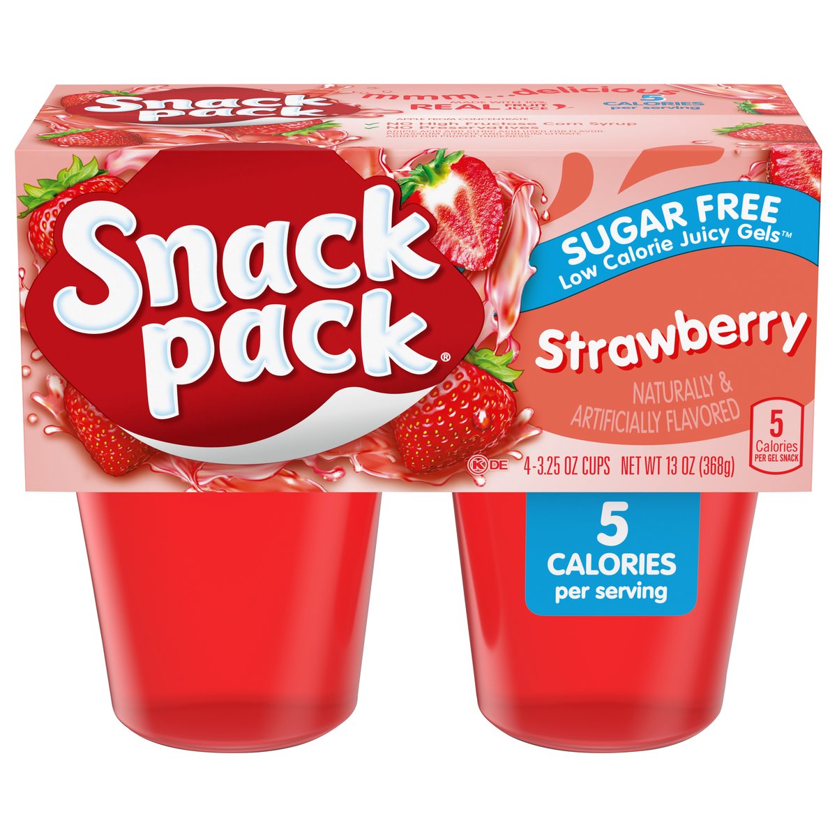 Strawberry Sugar Free Low Calorie Juicy Gels, Strawberry