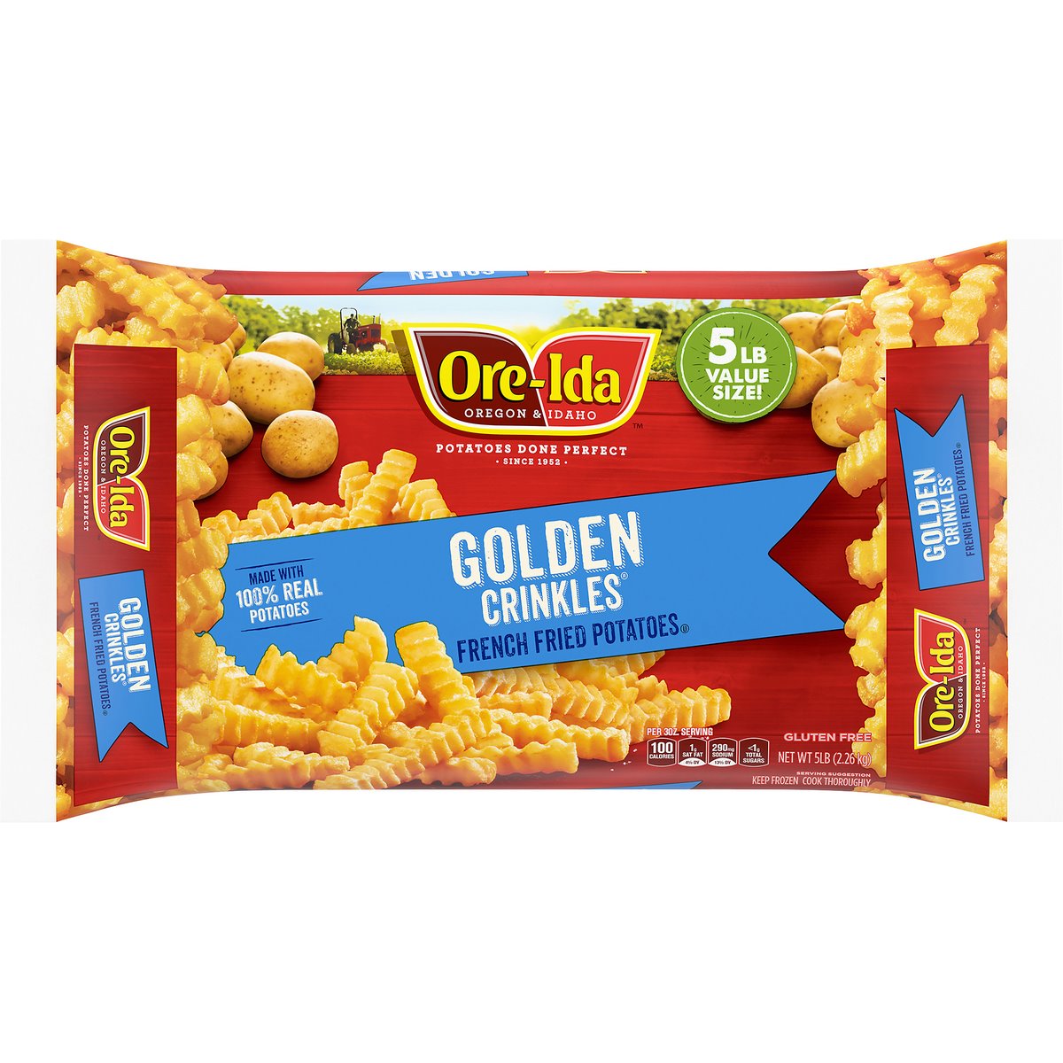 Photo of Ore-Ida Golden Crinkles French Fried Potatoes Value Size, 5 Lb Bag