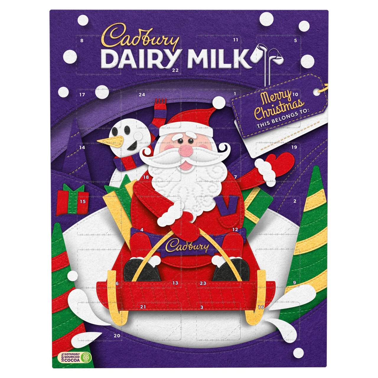 Cadbury Dairy Milk Chocolate Pieces Calendar 90 Gr
