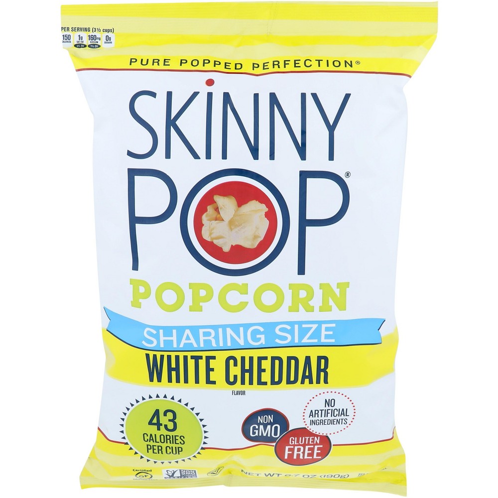 Photo of SkinnyPop Popcorn, White Cheddar Flavor, Sharing Size 6.7 Oz