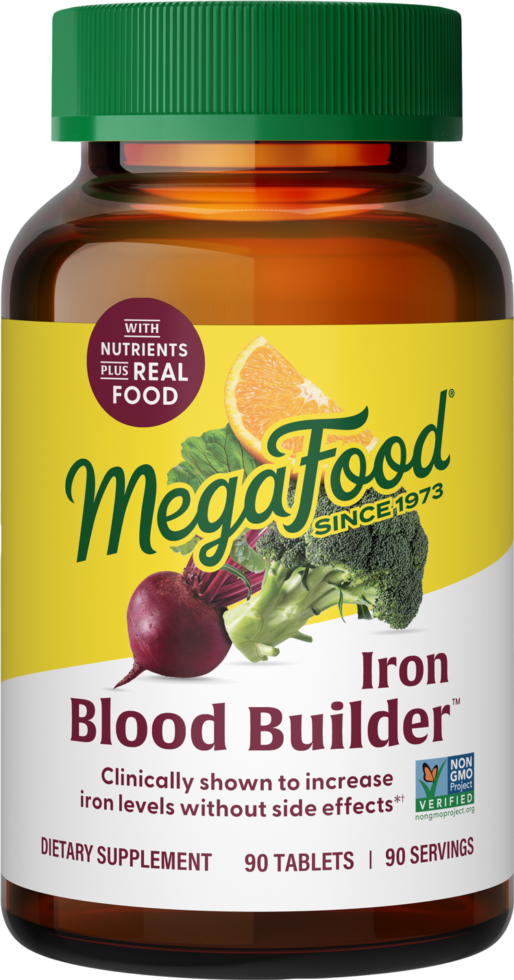 MegaFood Blood Builder Iron Supplement With Vitamin C - 90 Tablets