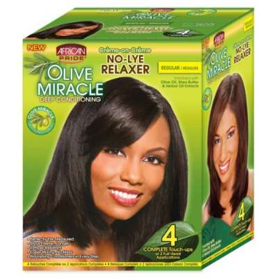 Photo of African Pride Olive Miracle Deep Conditioning No-Lye Relaxer – Regular Kit
