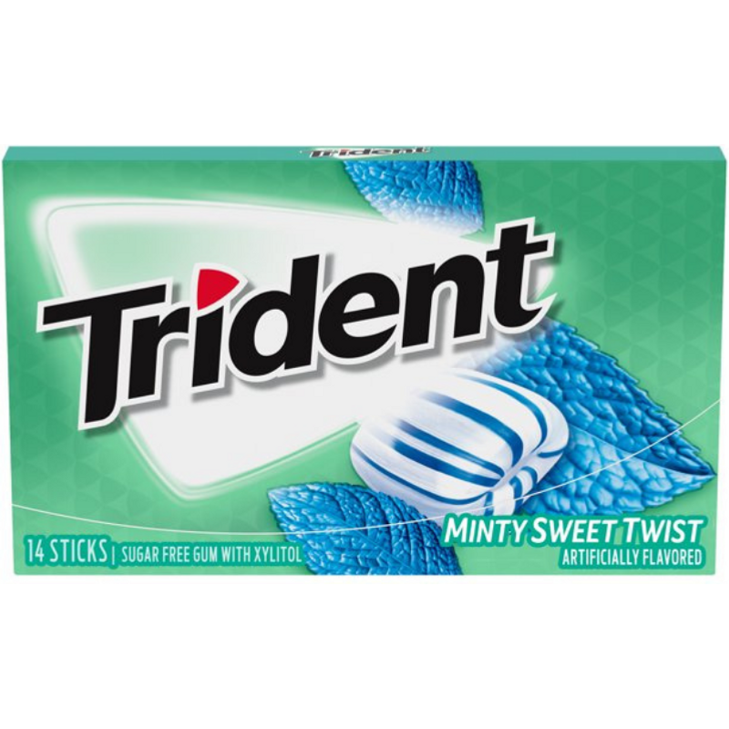 Photo of Trident Minty Sweet Twist Sugar Free Gum, 14 Piece Pack