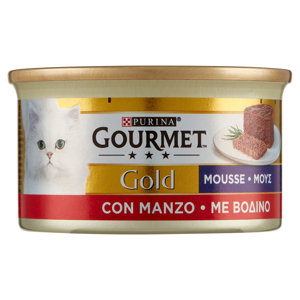 GATOS GOURMET GOLD MOUSSE BUEY L-85 GR