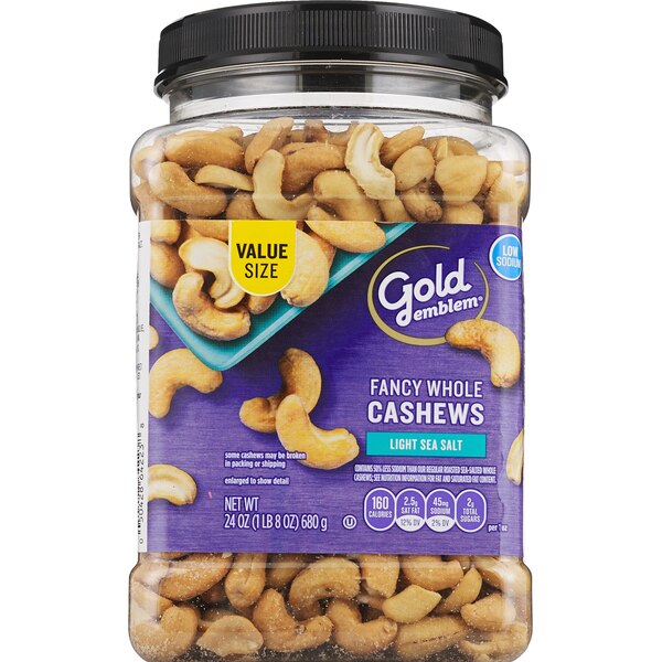 Light Sea Salt Fancy Whole Cashews, Light Sea Salt