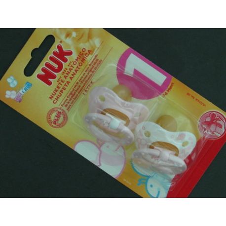 XUMETS NUKETE LÀTEX ROSA T.1 2UNIT NUK