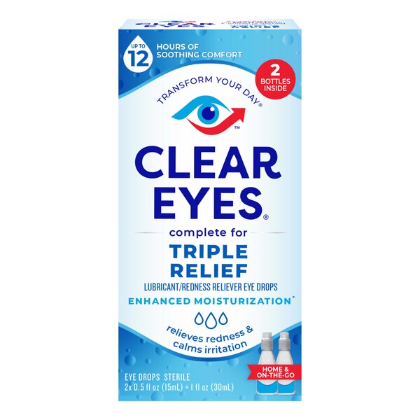 Clear Eyes - Triple Relifef - 0.5 Floz - Twin Pack