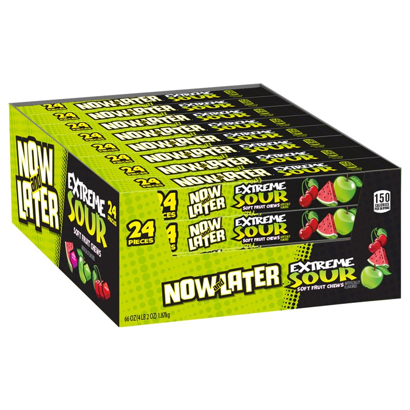 Now and Later Extreme Sour Chews, 2.75 Ounce