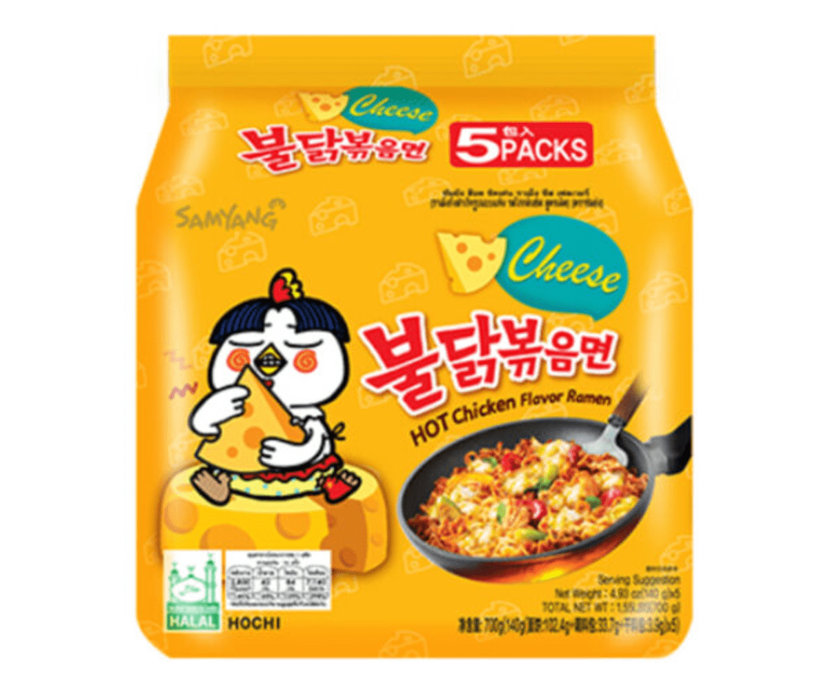 Samyang Buldak Spicy Chicken Cheese Ramen 140 G X 5