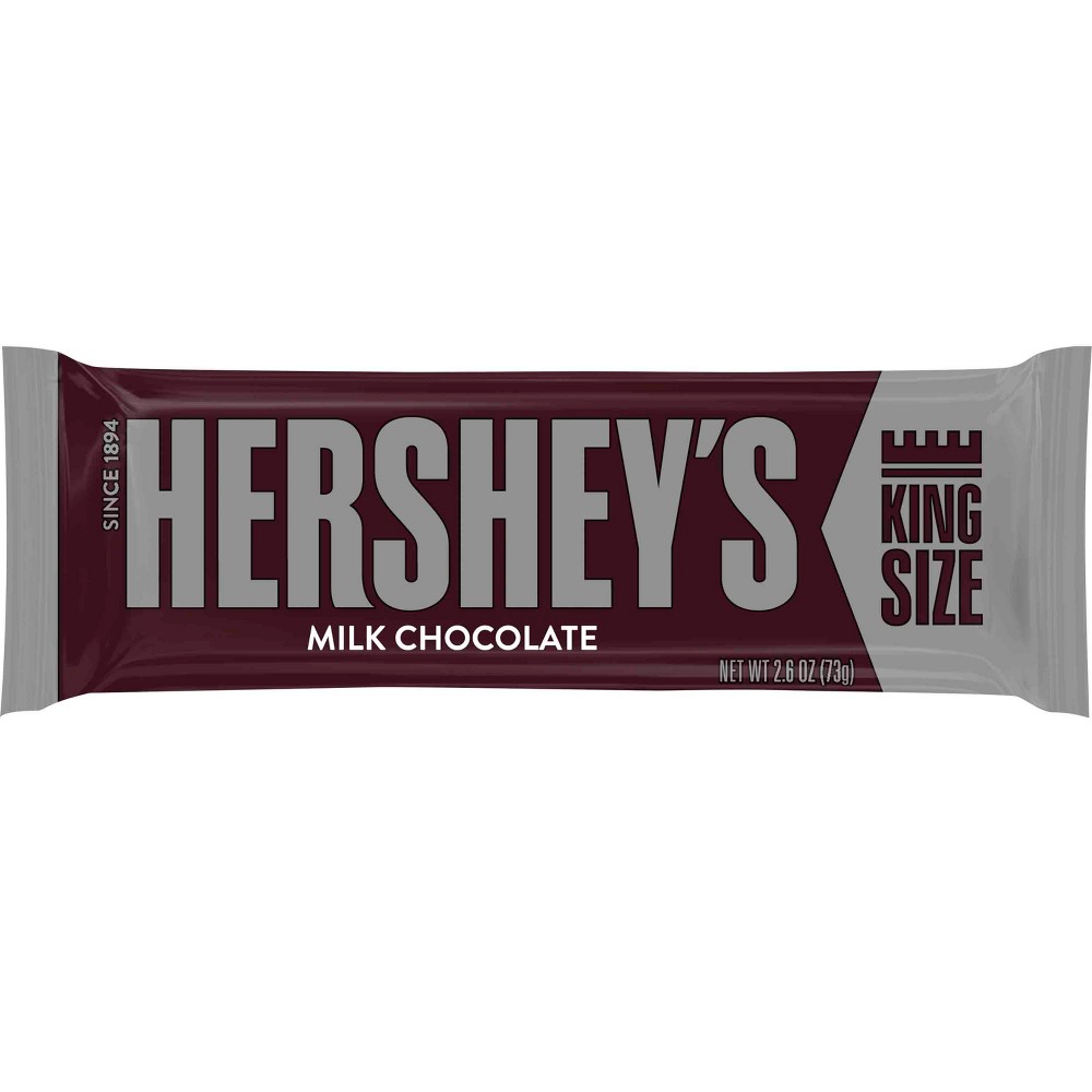 Photo of Hershey's Milk Chocolate King Size Candy, Individually Wrapped, 2.6 Oz, Bar