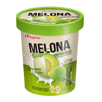 Honeydew Melon Flavored Creamy & Fruity Frozen Dairy Dessert, Honeydew Melon