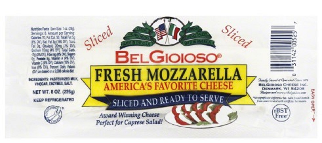 Photo of BelGioioso Sliced Fresh Mozzarella Cheese Log, 8 Ounce