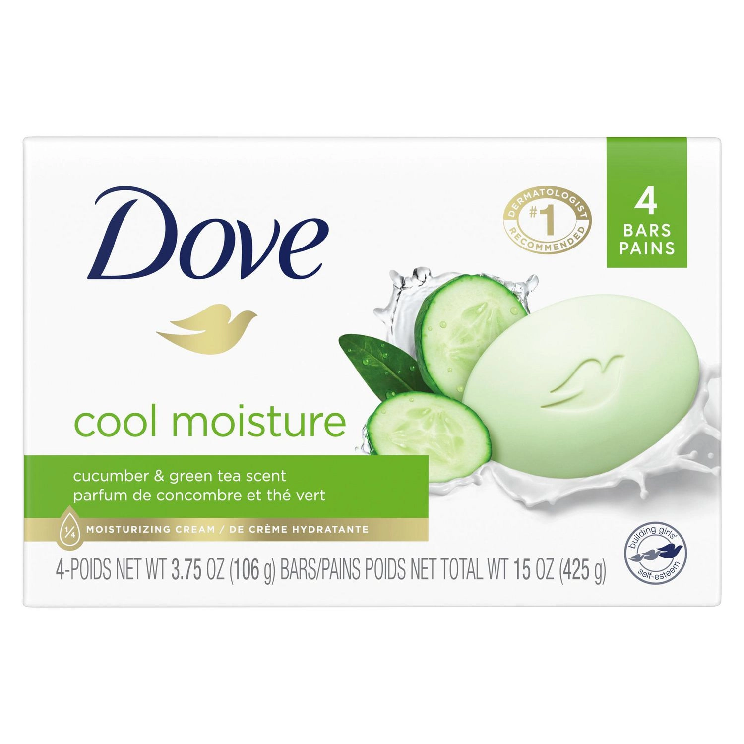Dove Beauty Bar - Cool Moisture - 3.75 Oz - 4 Ct