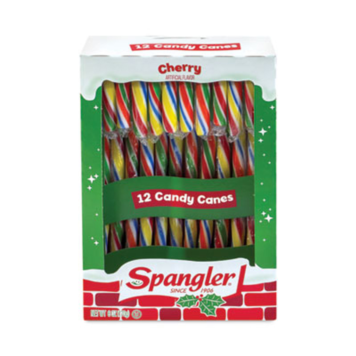 Photo of Spangler Cherry Candy Canes, 6 Ounce Box -- 3 Boxes Per Case