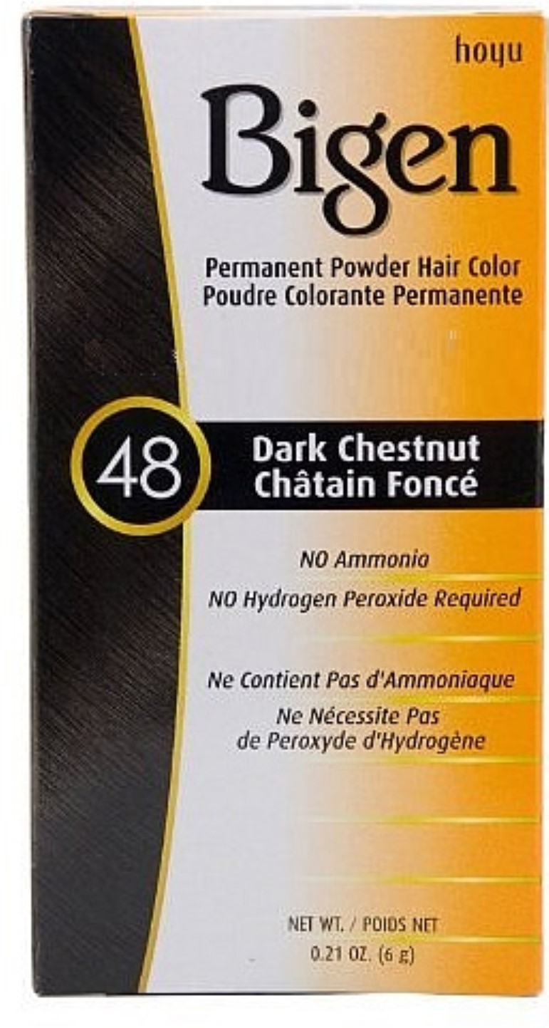 Photo of Bigen Permanent Powder Hair Color - 48 Dark Chestnut