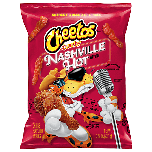 Crunchy Nashville Hot Cheese Snacks, Crunchy Nashville Hot