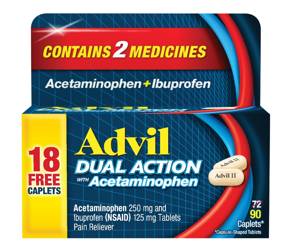 Advil - Dual Action Back Pain - Bonus -90 Caplets