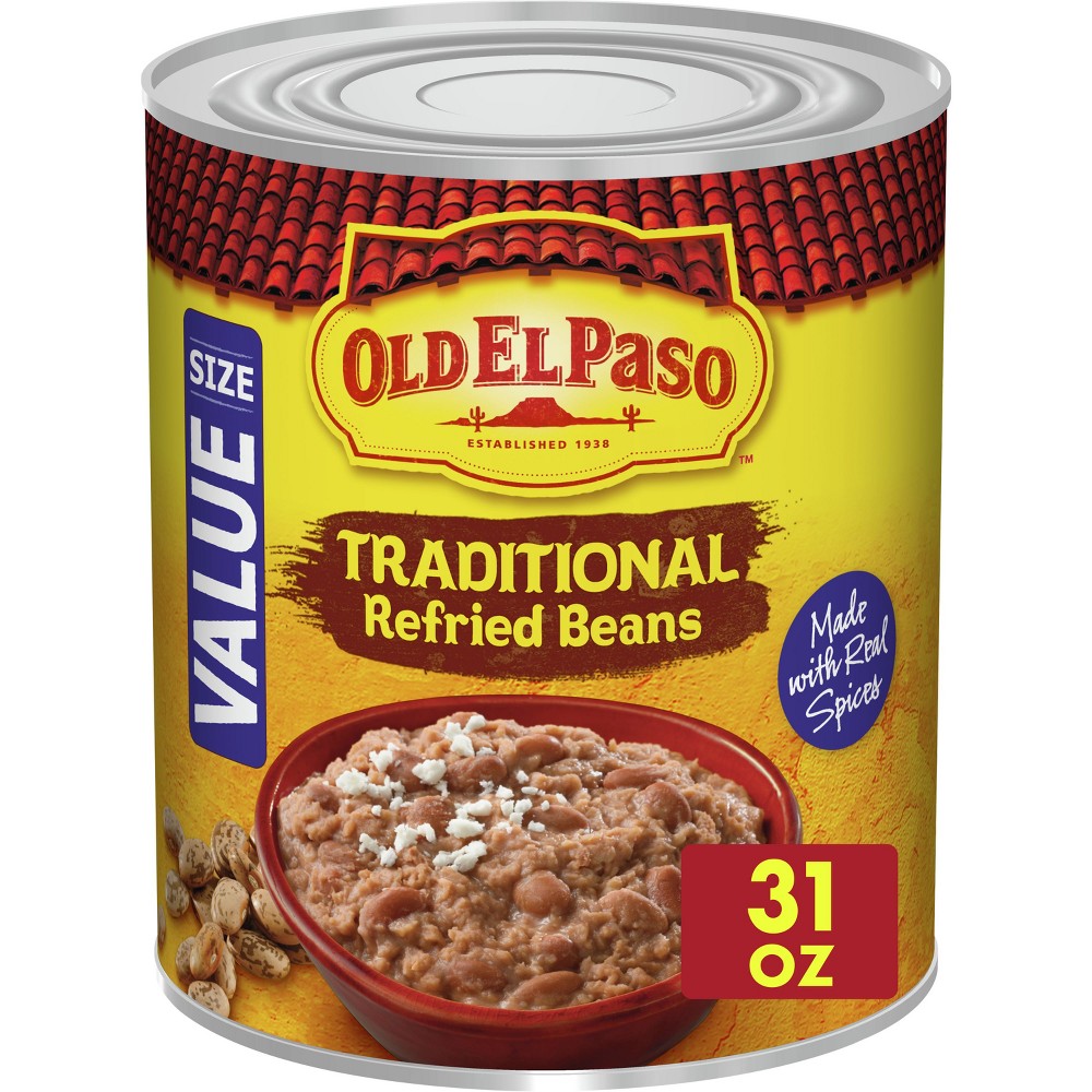 Photo of Old El Paso Traditional Value Size Refried Beans - 31 Ounce