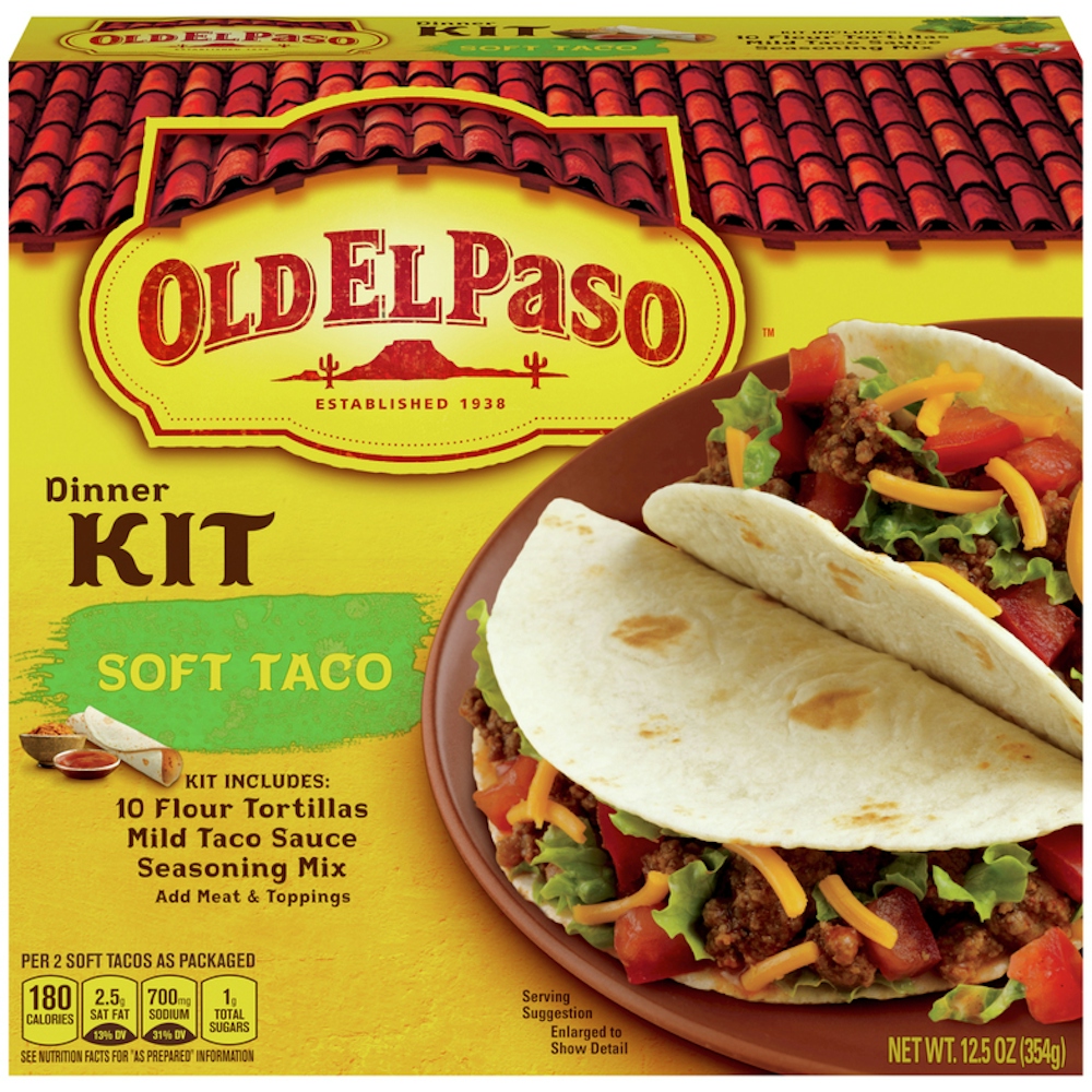 Old El Paso Soft Flour Tortilla Taco Dinner Kit 10 Count