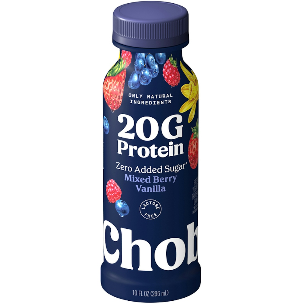 Chobani Protein Drink, Zero Added Sugar, Greek Yogurt, Mixed Berry Vanilla 10 Fl Oz