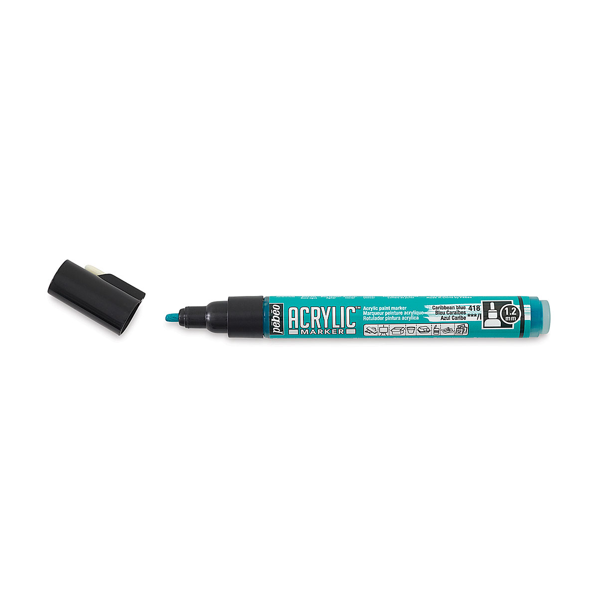 Photo of Pebeo Acrylic Marker - Caribbean Blue, 1.2 Mm, Bullet Nib