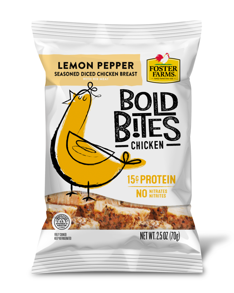 Lemon Pepper Seasoned Diced Chicken Breast with Rib Meat, Lemon Pepper