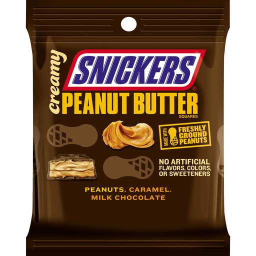 Photo of Snickers Creamy Peanut Butter Fun Size Square Candy Bars, 2.8 Ounce