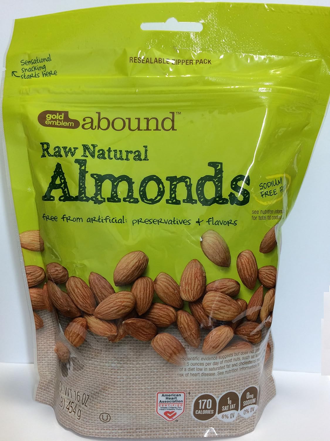 Gold Emblem, Abound, Raw Natural Almonds