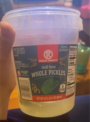 Half Sour Whole Pickles