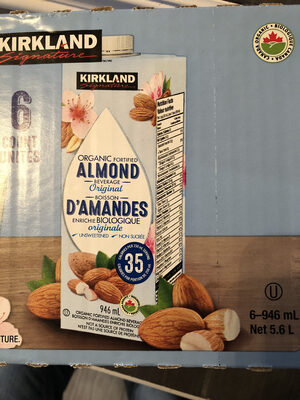 Private Label KEENeStore Canada Organic Almond Beverage, Original, 6 X 946 mL, Exp:2025/10