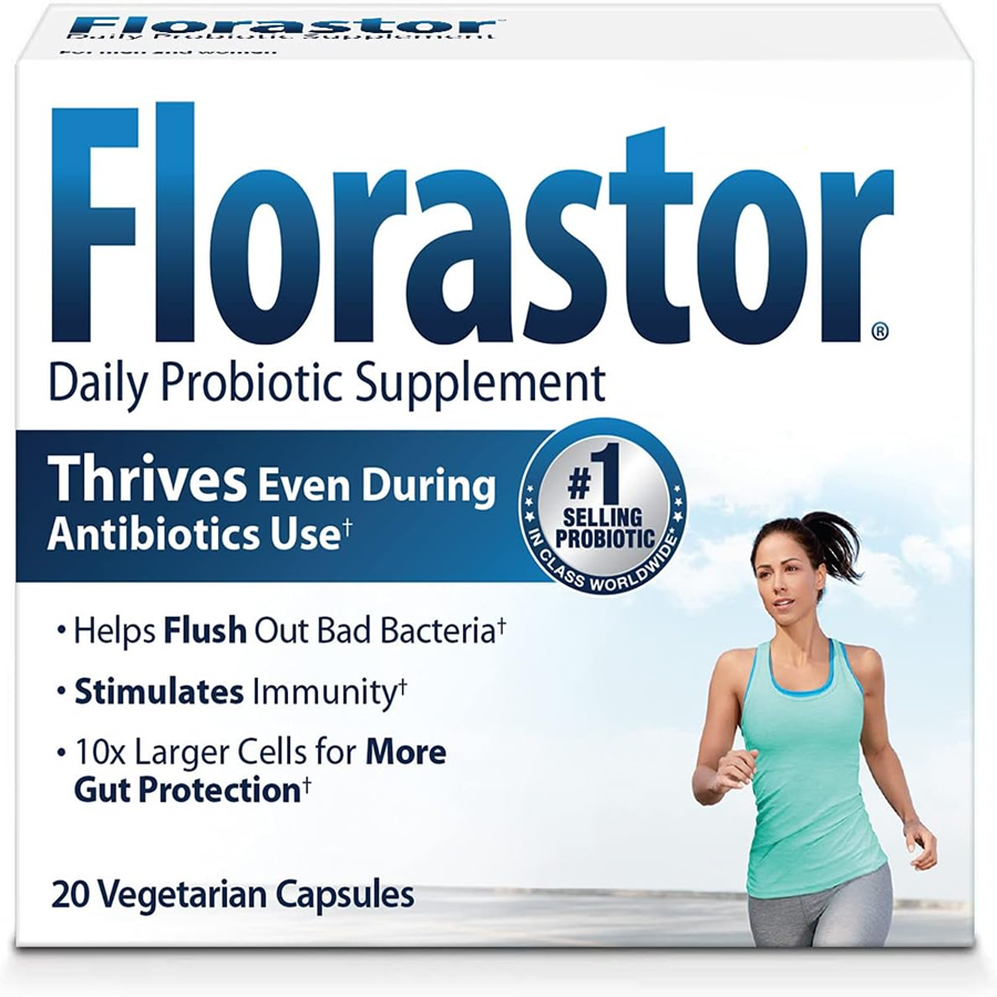Florastor Probiotic - Daily Probiotic Supplement 20 Vegetable Capsules